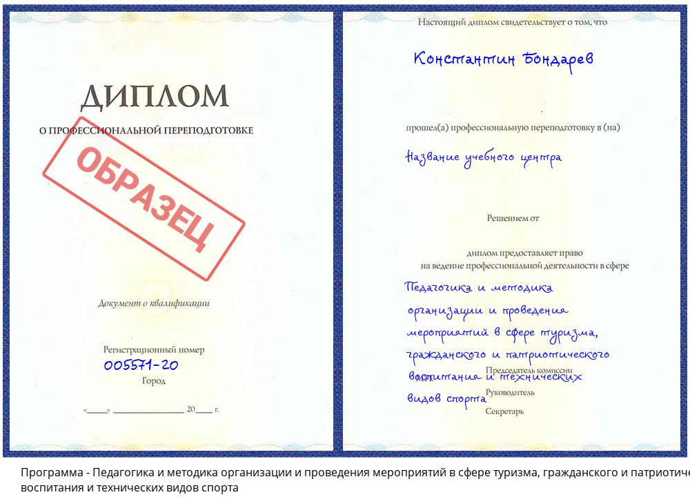 Педагогика и методика организации и проведения мероприятий в сфере туризма, гражданского и патриотического воспитания и технических видов спорта Приморско-Ахтарск